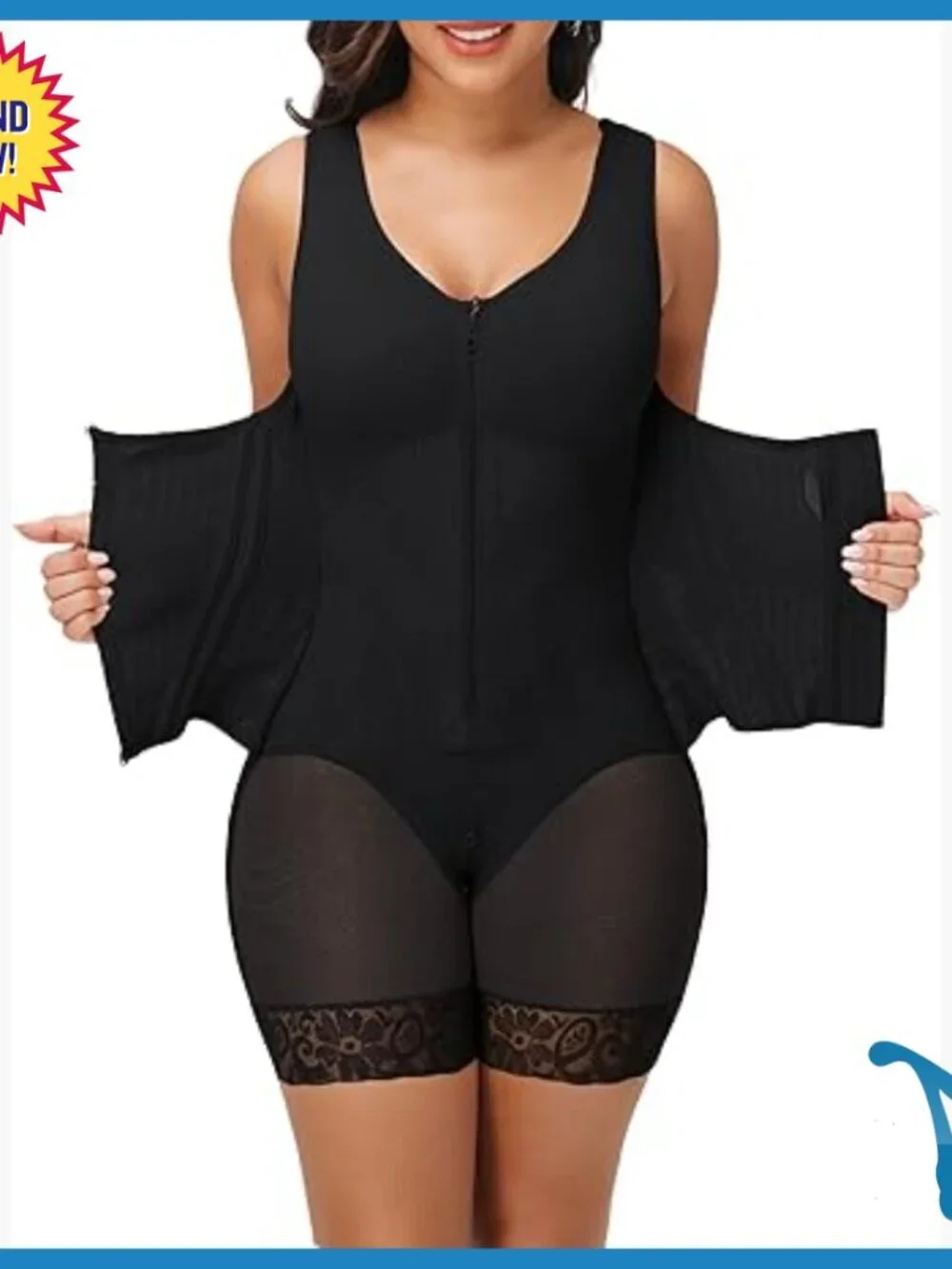 High Compression Full Body Shaper with Built-in Bra and Tummy Control